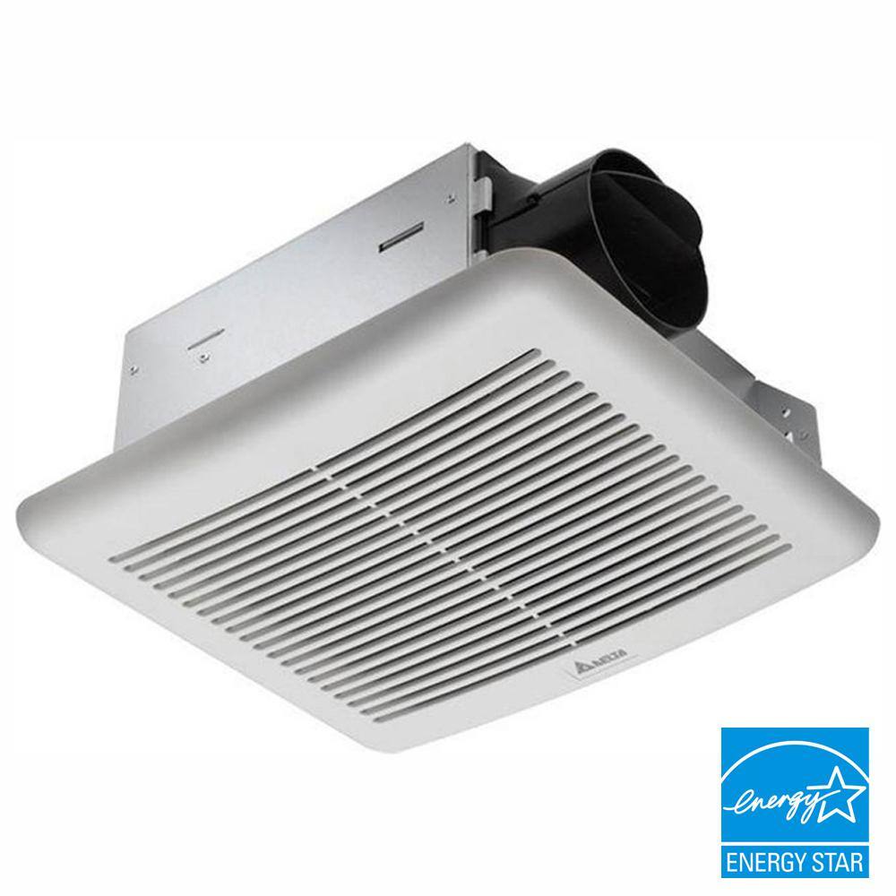 Delta Breez SLM70 Slim Series 70 CFM Wall or Ceiling Bathroom Exhaust Fan, ENERGY STAR2