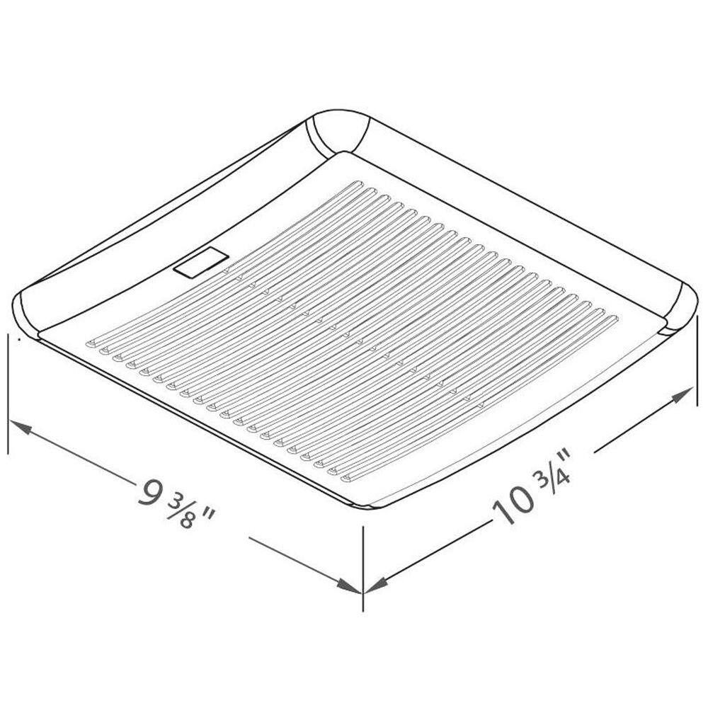 Delta Breez SLM70 Slim Series 70 CFM Wall or Ceiling Bathroom Exhaust Fan, ENERGY STAR7