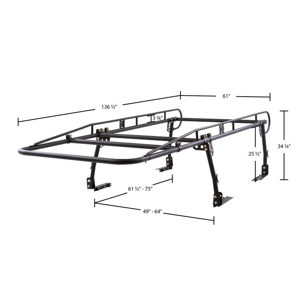 Elevate Outdoor UPUT-RACK-V2 Universal 800 lbs. Capacity Over-Cab Steel Truck Rack2