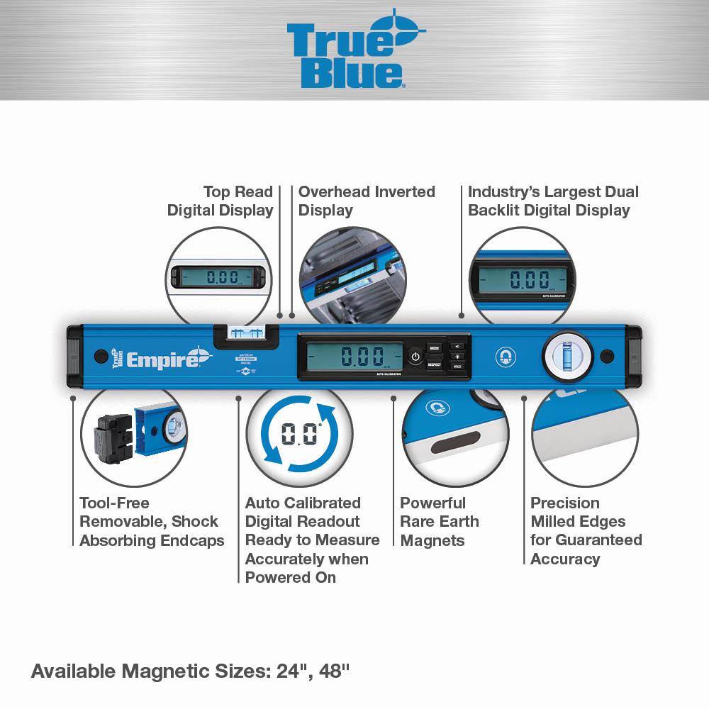 Empire EM105.24 24 in. True Blue Magnetic Digital Box Level with Case1