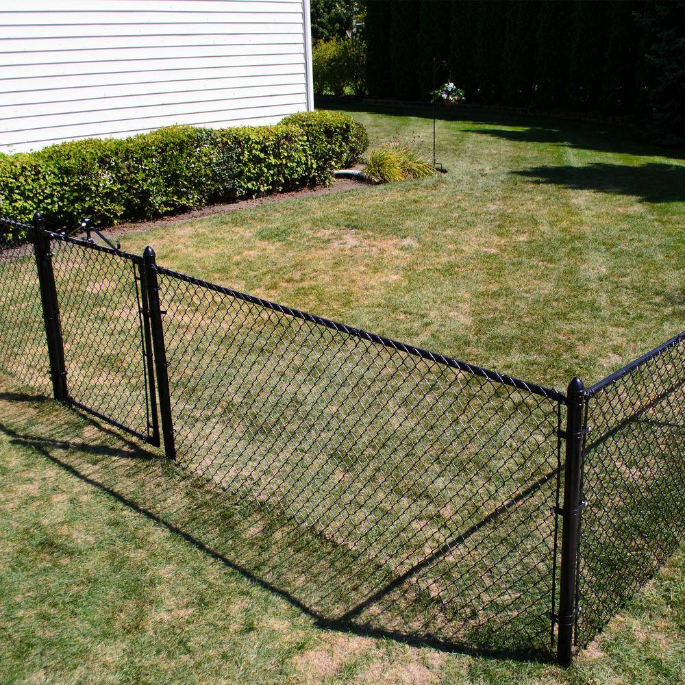 Everbilt 308864EB 48 in. x 50 ft. 9-Gauge Galvanized Steel Black Chain Link Fence Fabric9