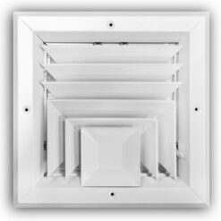 Everbilt EA503M08X08 8 in. x 8 in. 3-Way Aluminum Square Wall/Ceiling Register