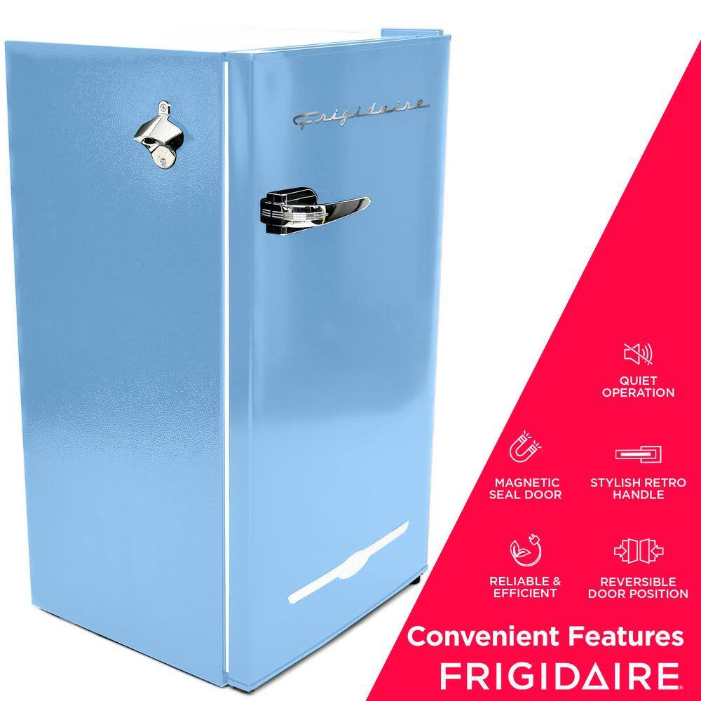 Frigidaire EFR376-BLUE 3.2 cu. ft. Retro Vintage Compact Mini Fridge in Blue`
