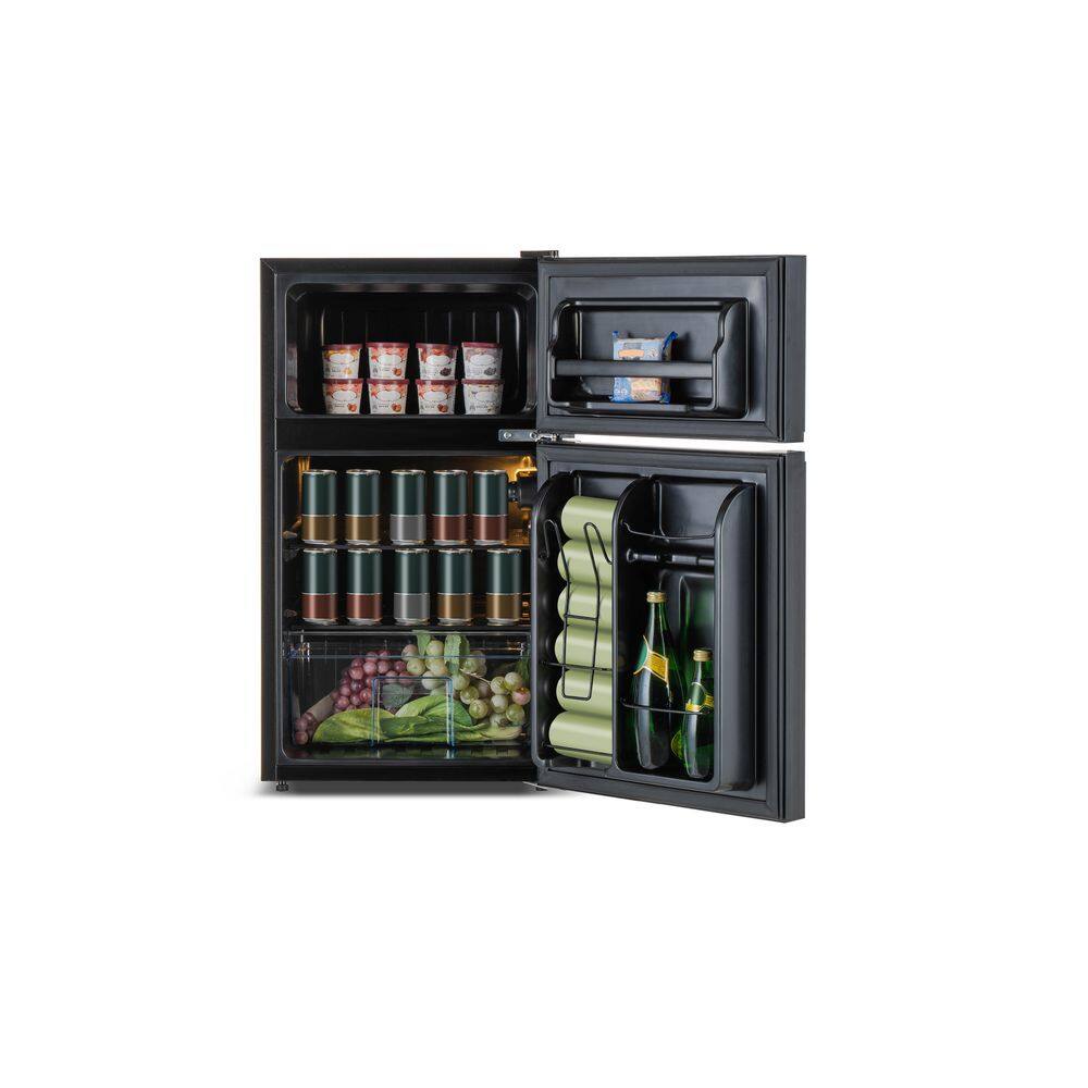 Frigidaire EFR382-BLACK-6COM 3.1 cu. ft. 2 ft. Door Mini Refrigerator with Freezer in Black4