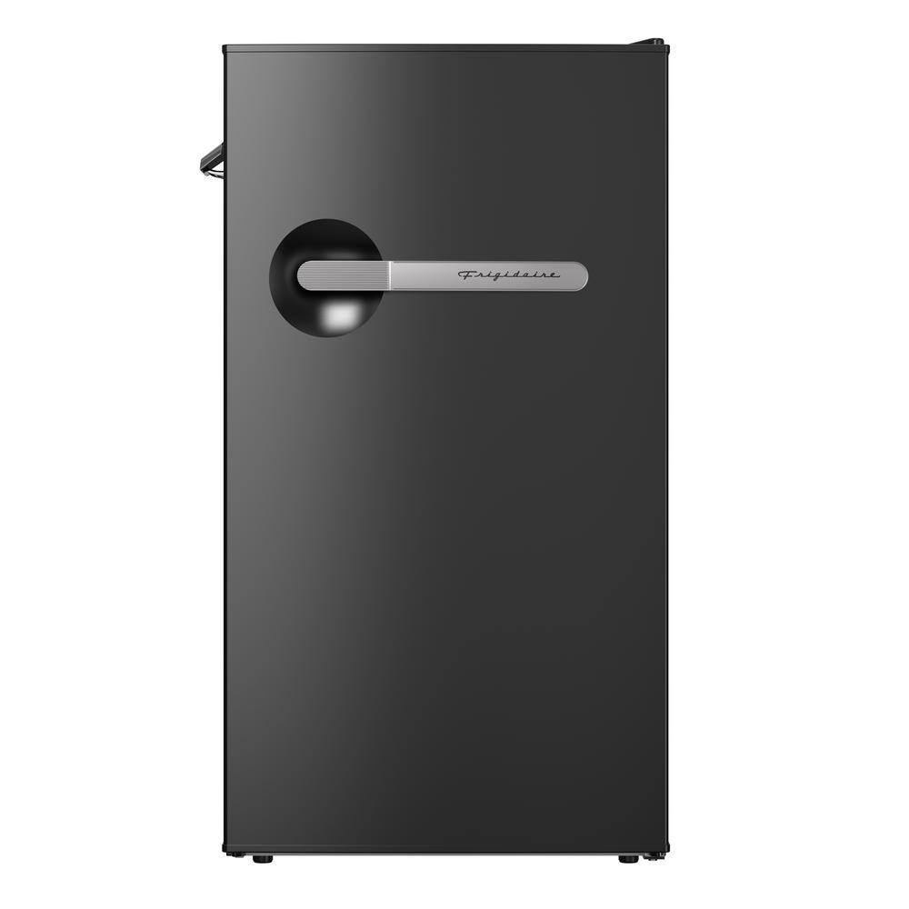 Frigidaire EFR397-BLACK-6COM 3.2 cu. ft. Retro Mini Refrigerator with Side Bottle Opener in Black Frigidaire EFR397-BLACK-6COM 3.2 cu. ft. Retro Mini Refrigerator with Side Bottle Opener in Black