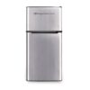 Frigidaire EFR451-C 4.5 cu. ft. 2 Door Mini Fridge in Chrome Trim and Platinum Design with Freezer and Manual Defrost