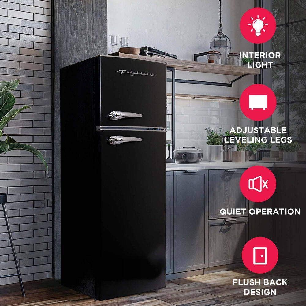 Frigidaire EFR786-BLACK 7.5 cu ft Mini Refrigerator with Top Freezer and Chrome Handles in Black5