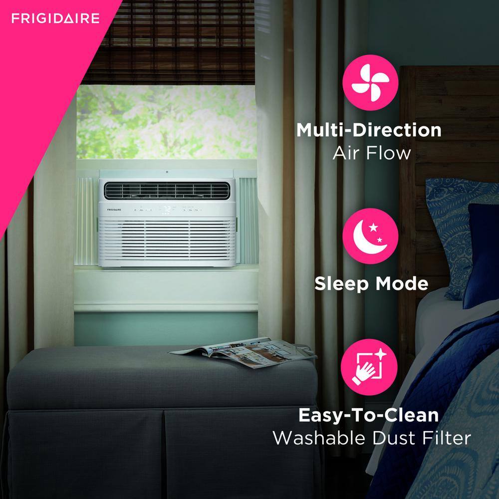 Frigidaire FHWW124WD1 12,000-BTU 115-Volt Window Air Conditioner Cools 550 sq. ft. with Wi-Fi and Remote Control in White0