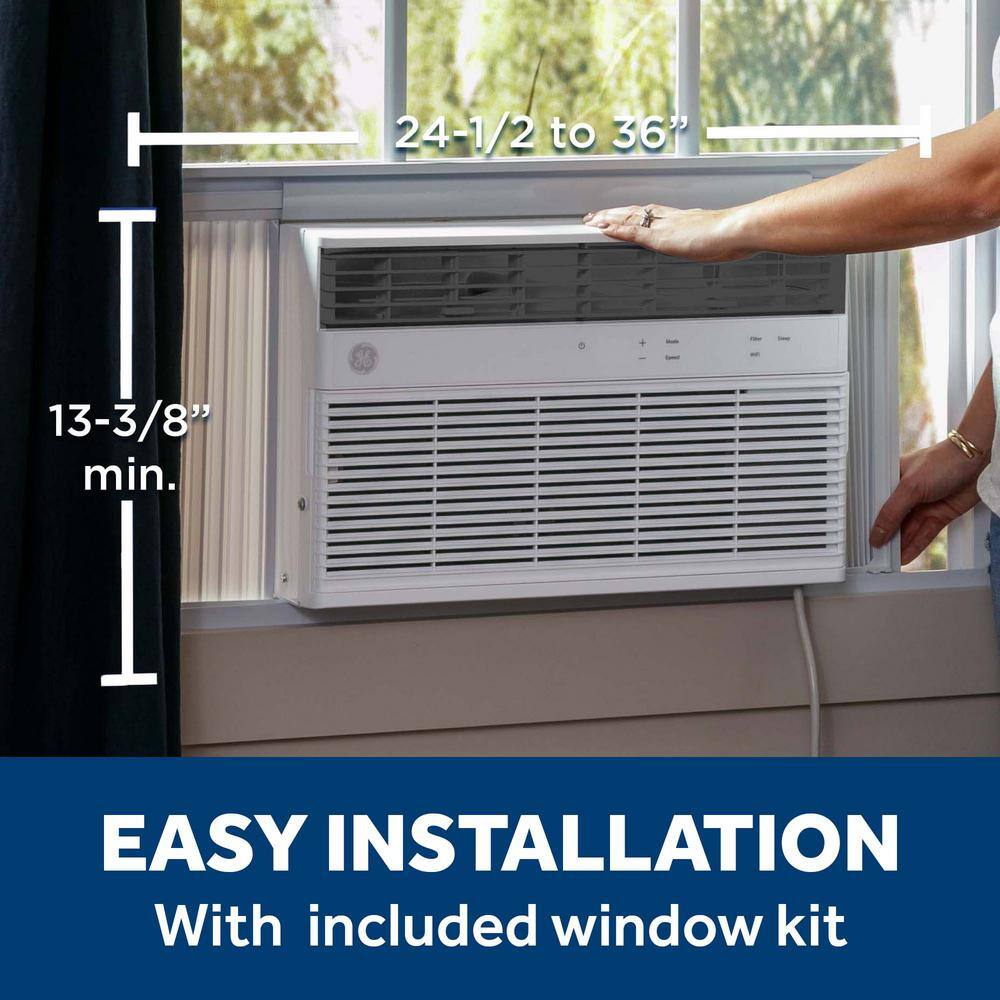 GE AWCS08WWT 8,000 BTU 115-Volt Smart Window Air Conditioner for 350 Sq. Ft. in White with Wi-Fi and Remote3