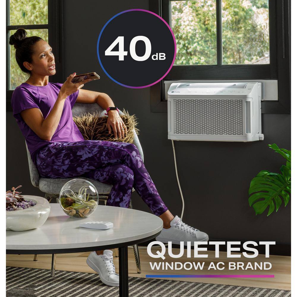 GE PHNT10CC Profile ClearView Ultra Quiet 10,000 BTU 115V Window Air Conditioner Cools 450 Sq. Ft. with Easy Install in White1