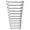 GEARWRENCH 85597 Metric 72-Tooth Open and Box End Ratcheting Combination Wrench Tool Set (12-Piece)