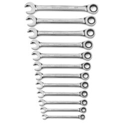 GEARWRENCH 85597 Metric 72-Tooth Open and Box End Ratcheting Combination Wrench Tool Set (12-Piece)