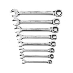 GEARWRENCH 85599 72-Tooth 12 Point SAE Open End Combination Ratcheting Wrench Set(8-Piece)