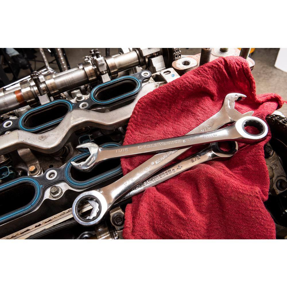 GEARWRENCH 85599 72-Tooth 12 Point SAE Open End Combination Ratcheting Wrench Set(8-Piece)6