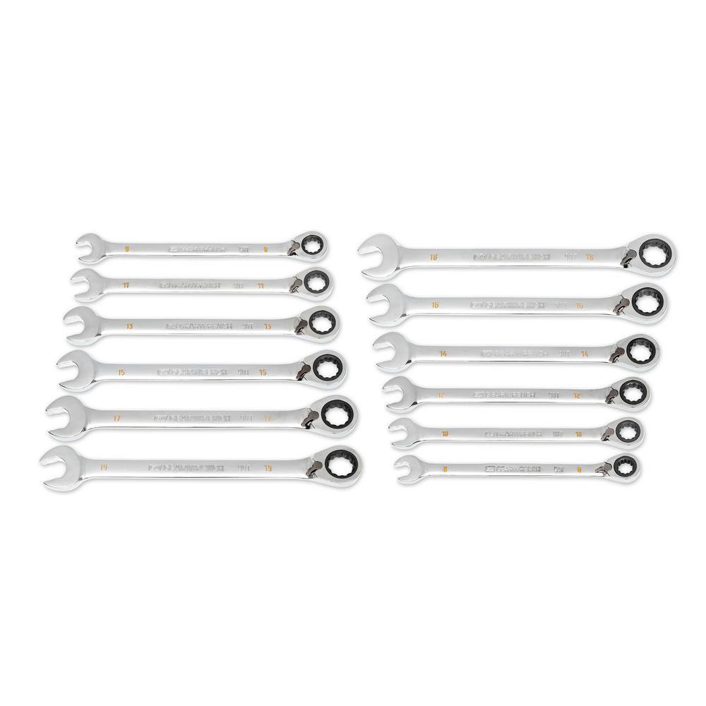 GEARWRENCH 86627 Metric 12-Point 90-Tooth Reversible Ratcheting Wrench Set with Rack (12-Piece) GEARWRENCH 86627 Metric 12-Point 90-Tooth Reversible Ratcheting Wrench Set with Rack (12-Piece)