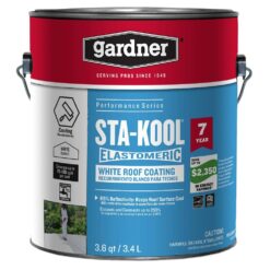 Gardner SK-7701-CA 0.9 gal. Sta-Kool Elastomeric White Reflective Roof Coating (4-Case)