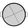 Garvee 36 in. Round Cooking Grate for Fire Pit, Cross-Marks Campfire Grill Grate with Handle