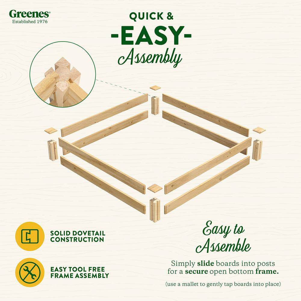 Greenes Fence RC 4C4 4 ft. x 4 ft. x 7 in. Original Cedar Raised Garden Bed5