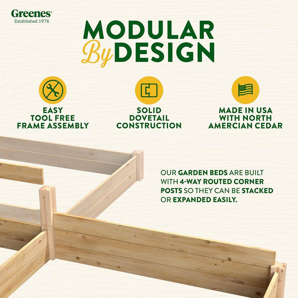 Greenes Fence RC 4C8T2 4 ft. x 8 ft. x 10.5 in. Original Cedar Raised Garden Bed7