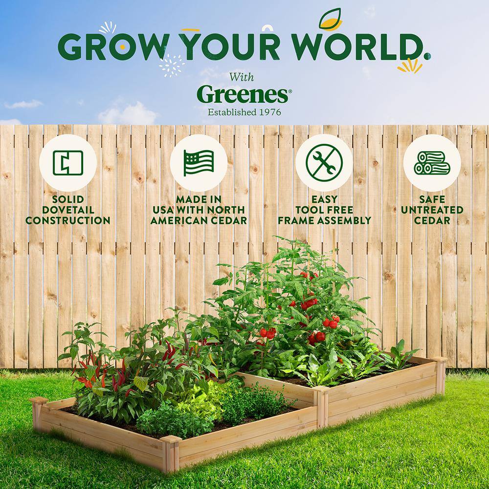 Greenes Fence RC 4C8T2 4 ft. x 8 ft. x 10.5 in. Original Cedar Raised Garden Bed8