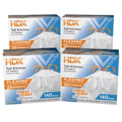 HDX FlexPro 13 Gallon Reinforced Top Fresh Scent Tall Kitchen Trash Bag (560-Count)