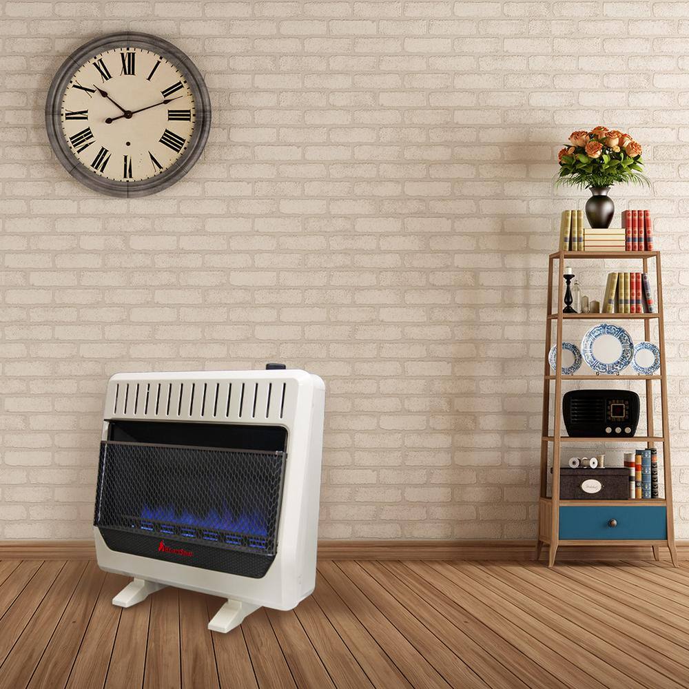 HearthSense 171101 30,000 BTU Vent Free Dual Fuel (NG or LP) Blue Flame Heater with Base Feet - T-Stat Control16