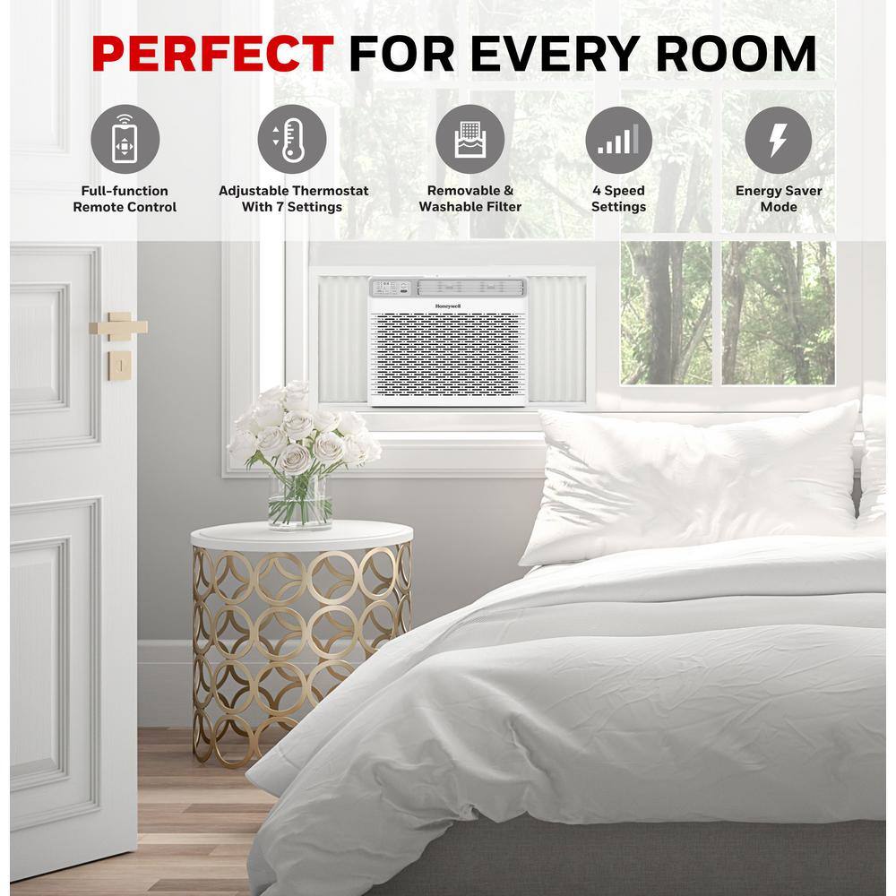Honeywell HAC14 14,000 BTU Digital Window Air Conditioner, Remote, LED Display, 4 Modes, Eco, 800 sq. ft. Coverage8