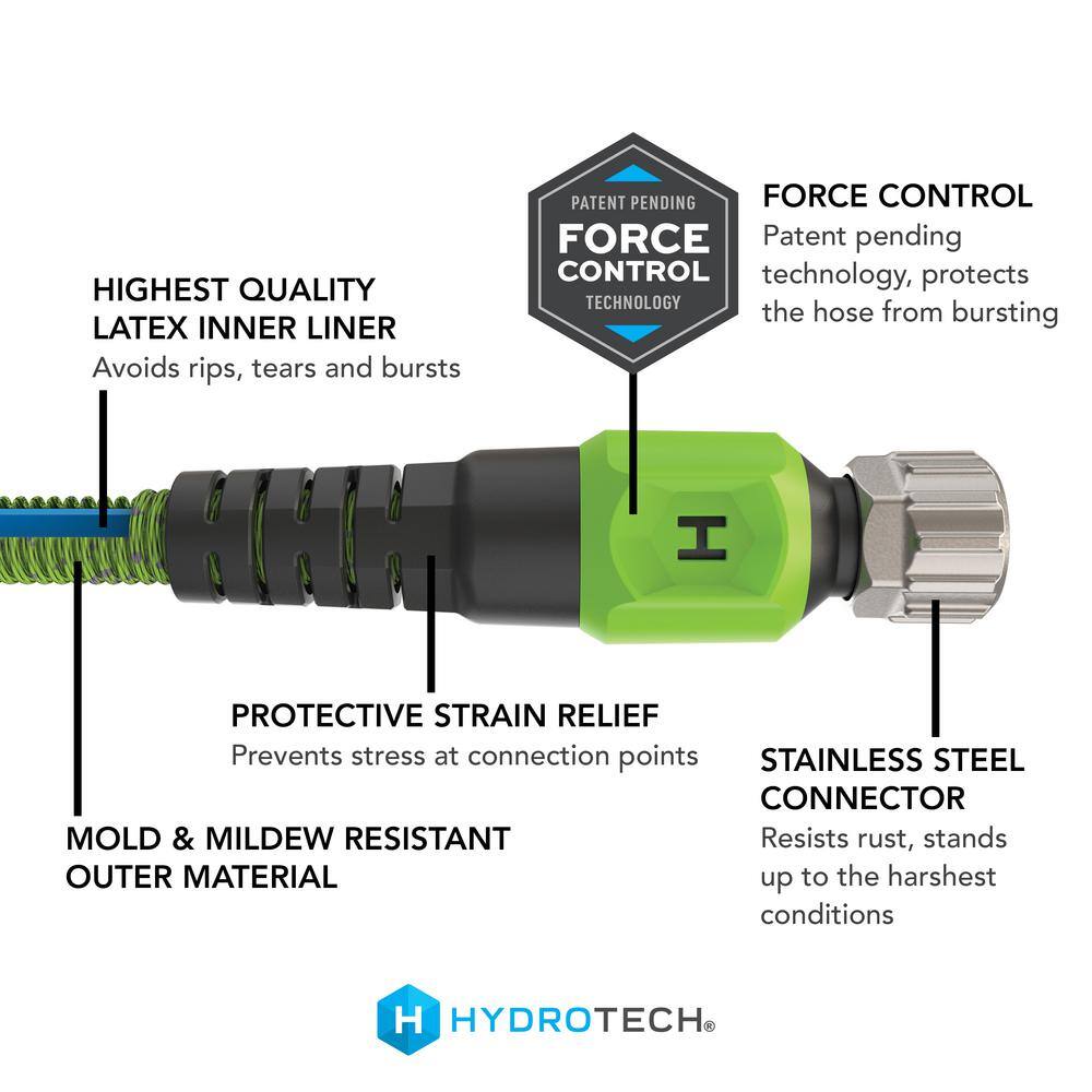 Hydrotech 5558C3 Pro Series 3 4 in. Diameter x 50 ft. Expandable Garden Water Hose4