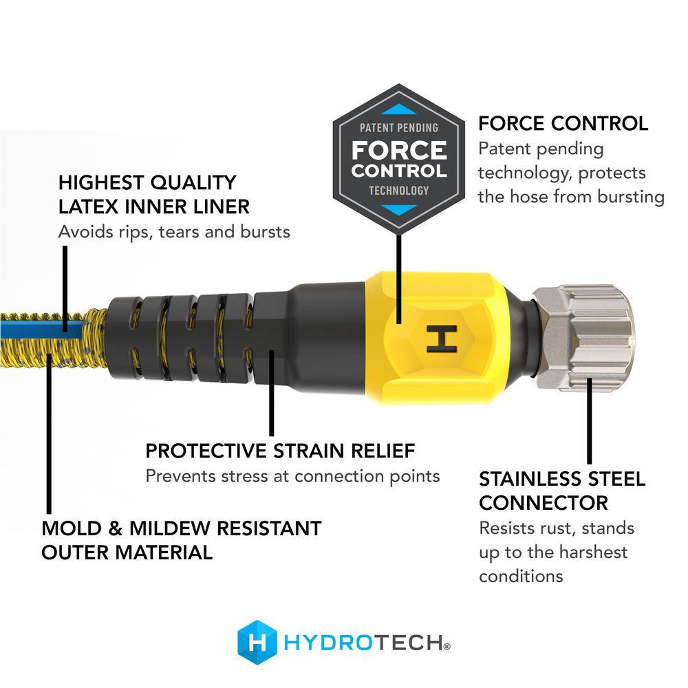 Hydrotech 5560C3 Pro Series 3 4 in. Diameter x 100 ft. Expandable Garden Water Hose3