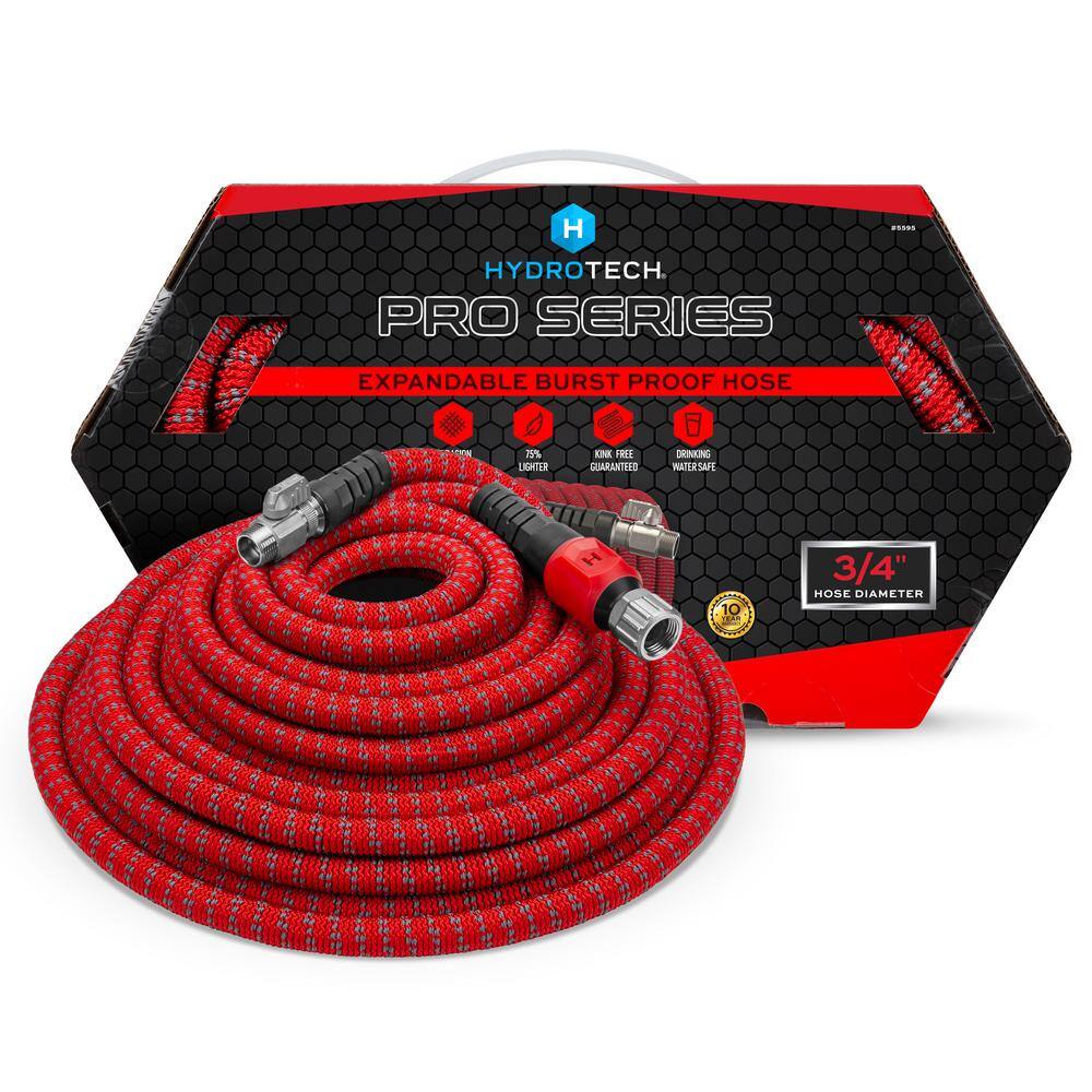 Hydrotech 5595C3 ProSeries Expandable 3 4 in. Diameter x 200 ft. Garden Water Hose Hydrotech 5595C3 ProSeries Expandable 3/4 in. Diameter x 200 ft. Garden Water Hose