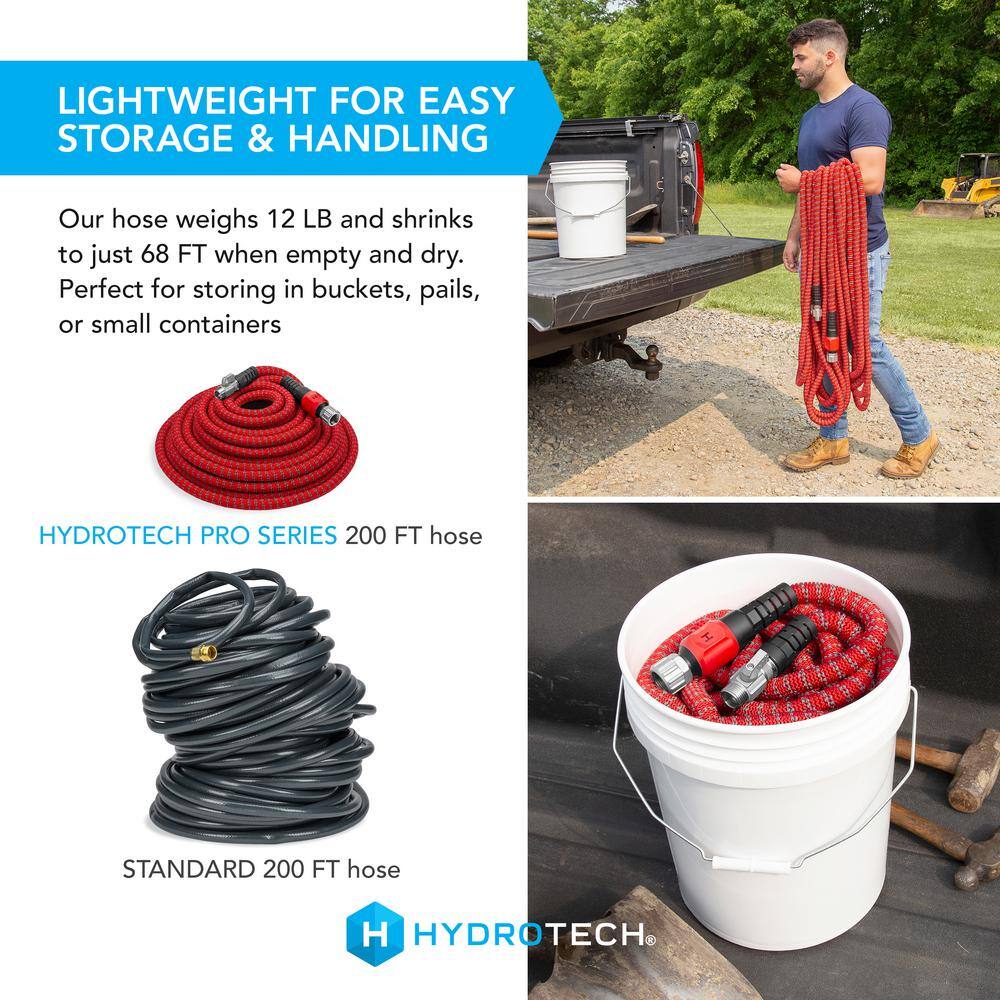 Hydrotech 5595C3 ProSeries Expandable 3 4 in. Diameter x 200 ft. Garden Water Hose5