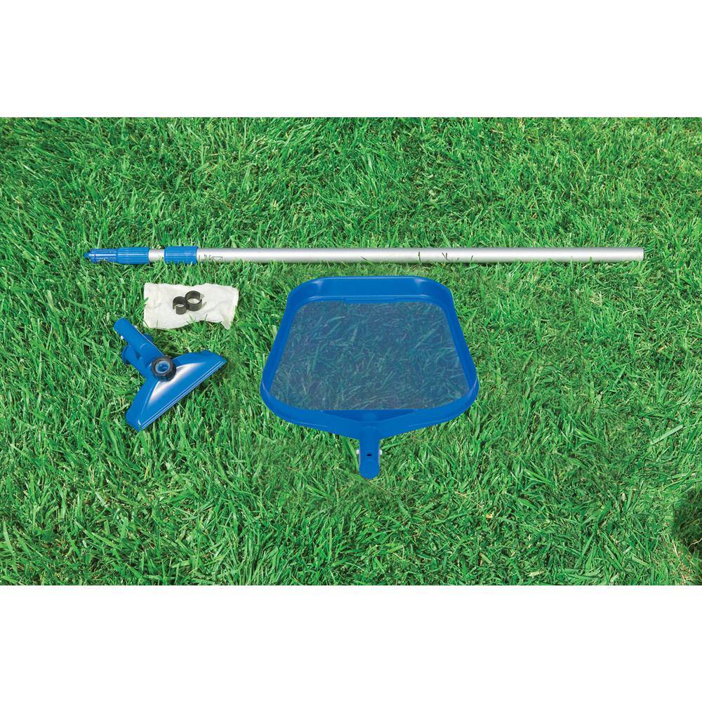 Intex 10 ft. x 2.5 ft. Pool Kit with Pool Set with Filter Pump with 10 ft. Round Pool Cover2