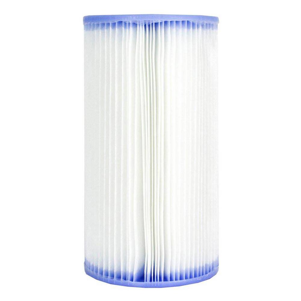 Intex 26175EH629000E 18 ft. x 48 in. Round Inflatable Easy Set Above Ground Pool Set Filter Cartridge (6)1