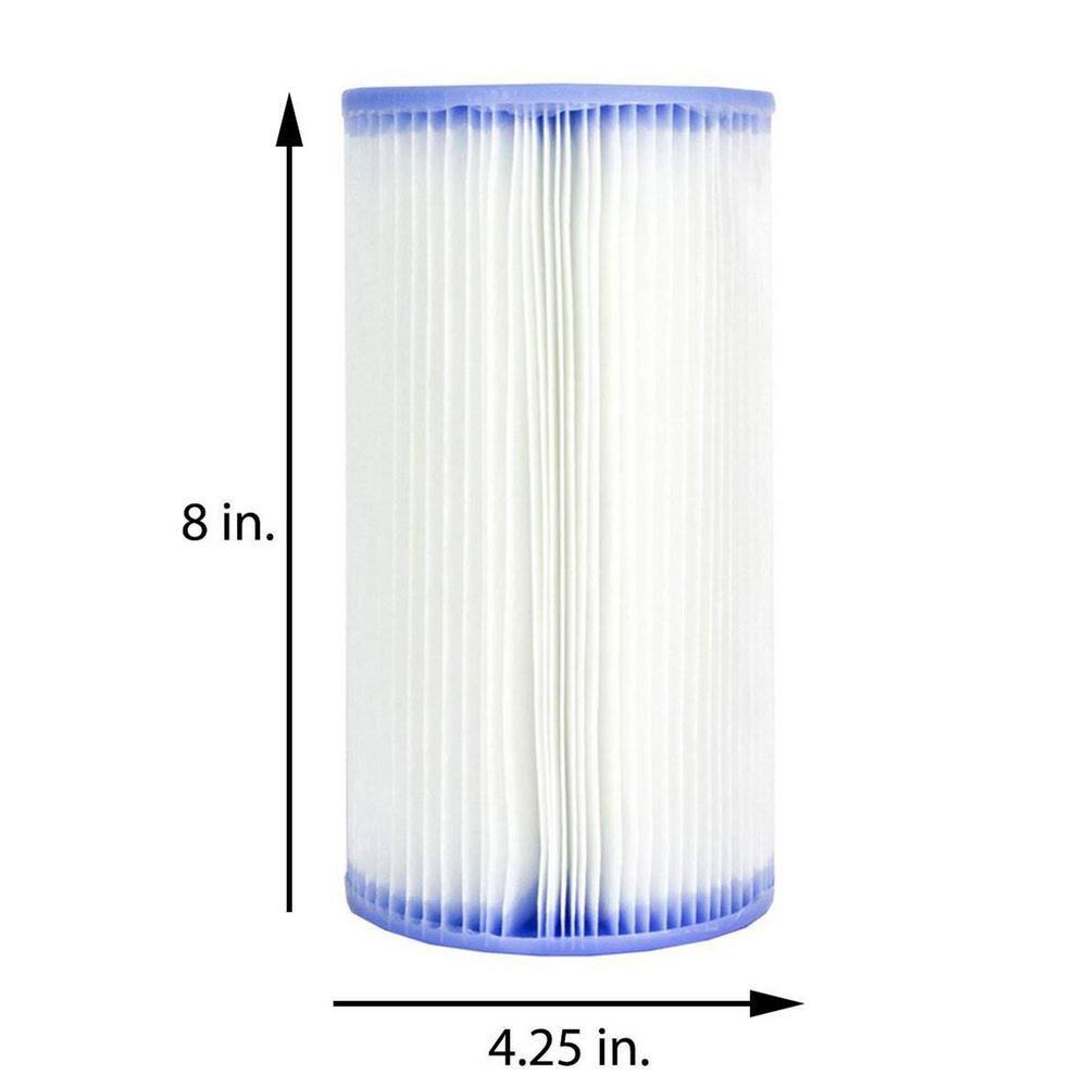 Intex 26175EH629000E 18 ft. x 48 in. Round Inflatable Easy Set Above Ground Pool Set Filter Cartridge (6)2