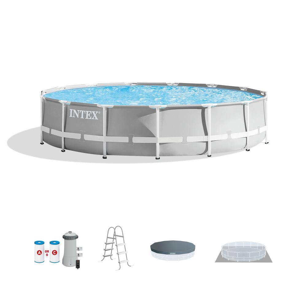 Intex 26723EH-HD 15 ft. x 42 in. Round 42 in. Metal Frame Above Ground Swimming Pool Set with Filter Intex 26723EH-HD 15 ft. x 42 in. Round 42 in. Metal Frame Above Ground Swimming Pool Set with Filter