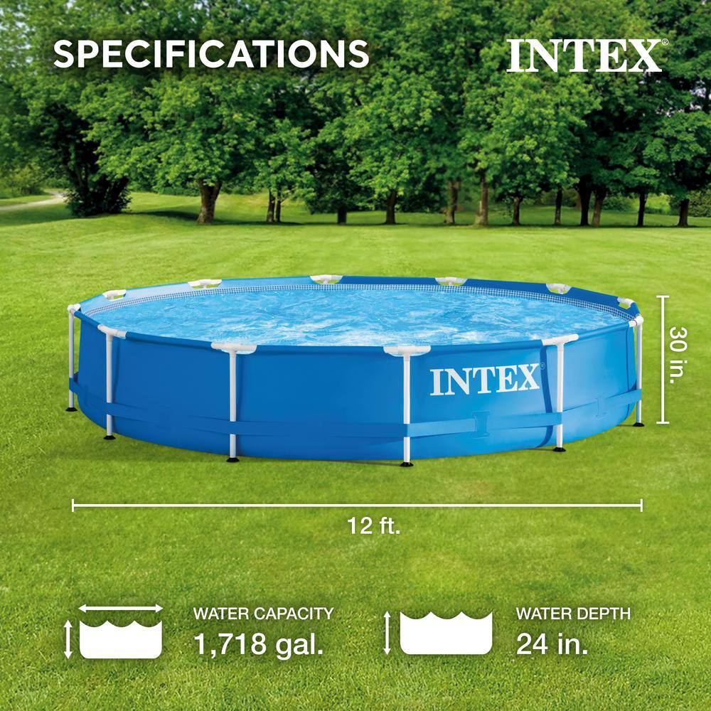 Intex 28210EH-HD 12 ft. x 30 in. Above Ground Swimming Pool (Pump Not Included), Round1