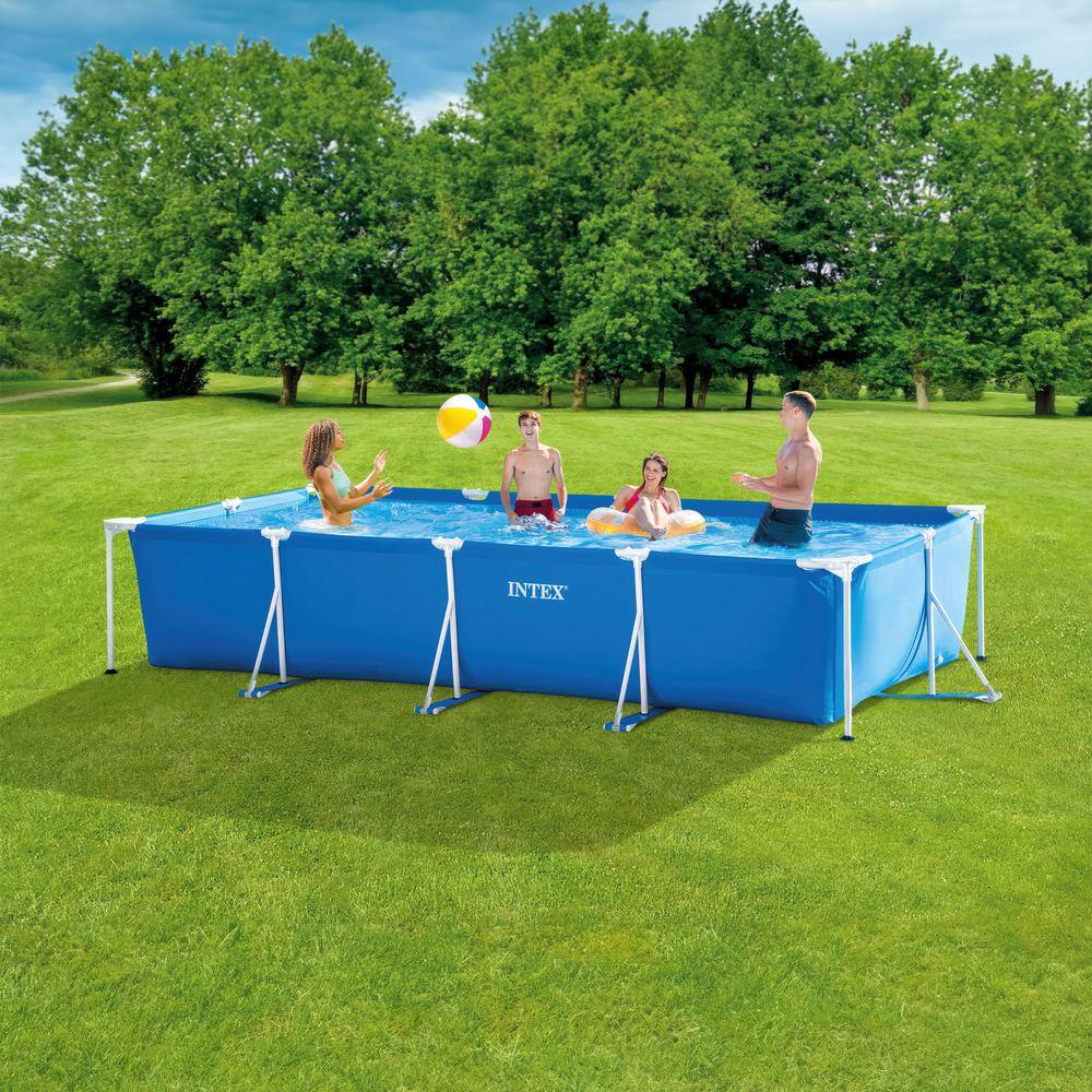 Intex 28273EH-HD 14.75 ft. x 33 in. Rectangular Frame Above Ground Outdoor Backyard Swimming Pool1