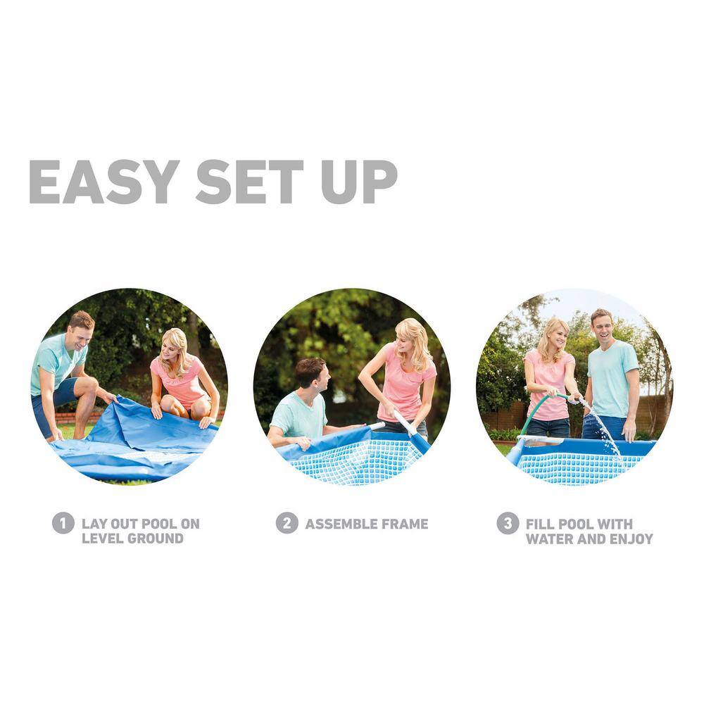 Intex 28273EH-HD 14.75 ft. x 33 in. Rectangular Frame Above Ground Outdoor Backyard Swimming Pool5