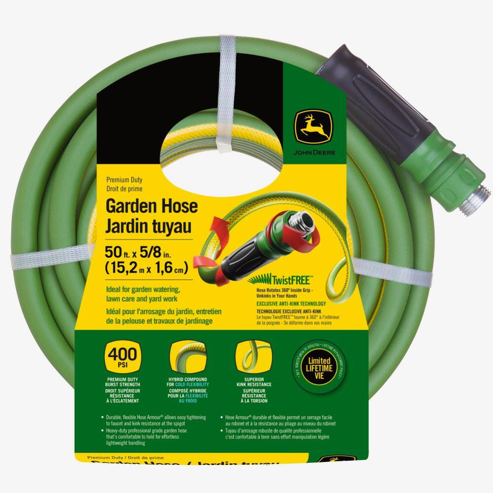 John Deere CJDGH58050 5 8 in. x 50 ft. Heavy Duty Hybrid Watering Hose John Deere CJDGH58050 5/8 in. x 50 ft. Heavy Duty Hybrid Watering Hose