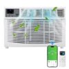 Karl home 8,000 BTU 115V Window Air Conditioner Cools 350 Sq. Ft. with Remote Control in White