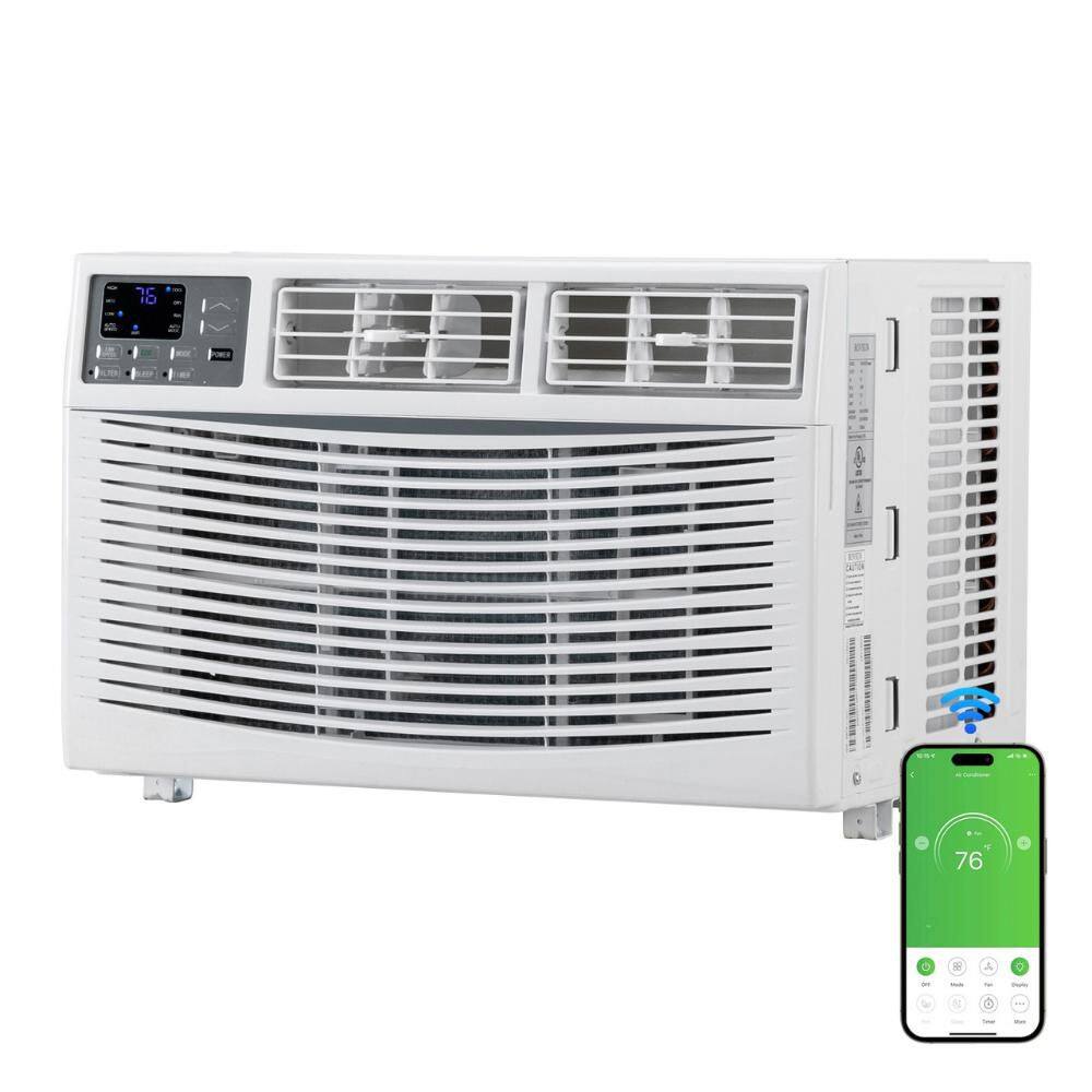 Karl home 8,000 BTU 115V Window Air Conditioner Cools 350 Sq. Ft. with Remote Control in White1