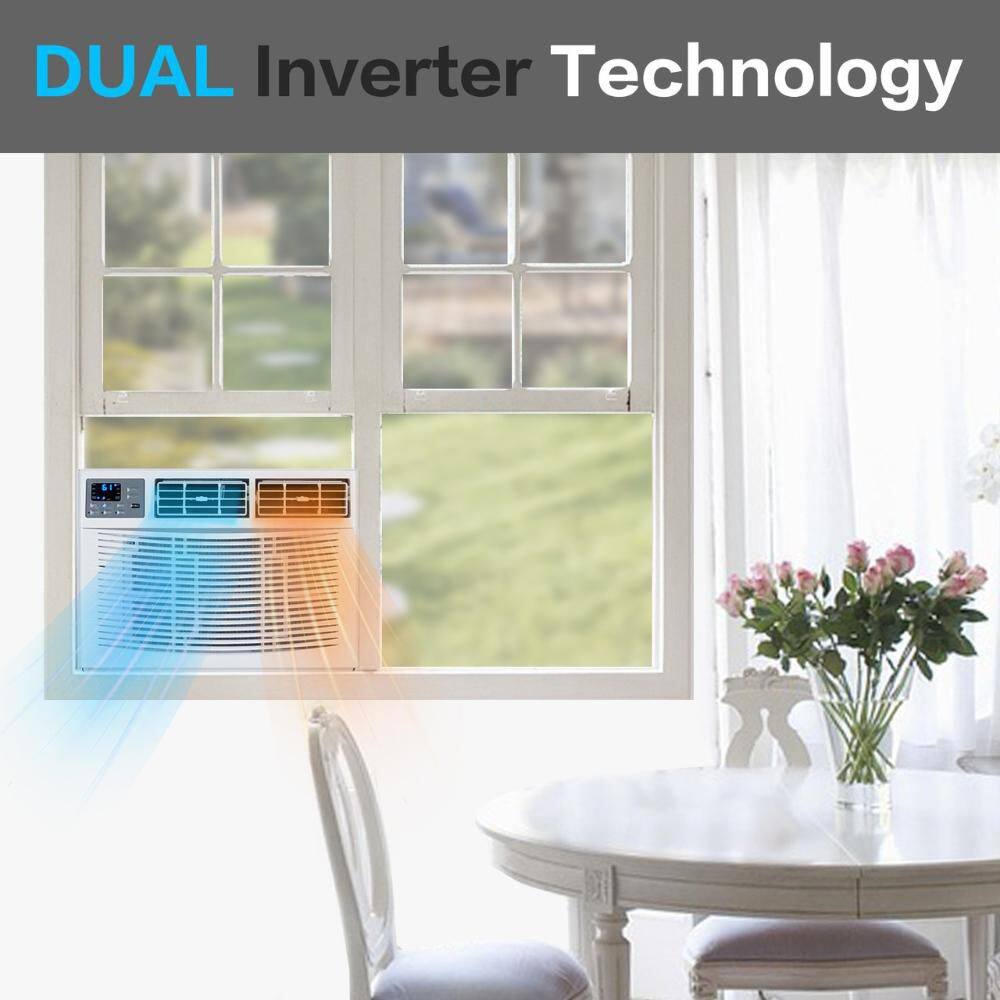 Karl home K1G46000635 8000 BTU (DOE) 115-Volt WIFI Window Air Conditioner Cools 350 sq. ft. with Heater with Remote in White11