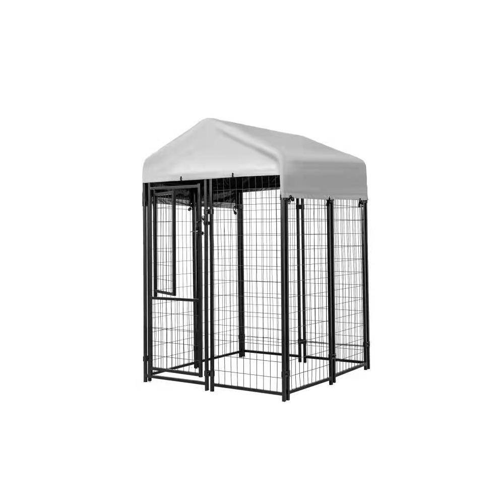 KennelMaster DK644WC 4 ft. x 4 ft. x 6 ft. Welded Wire Dog Fence Kennel Kit12