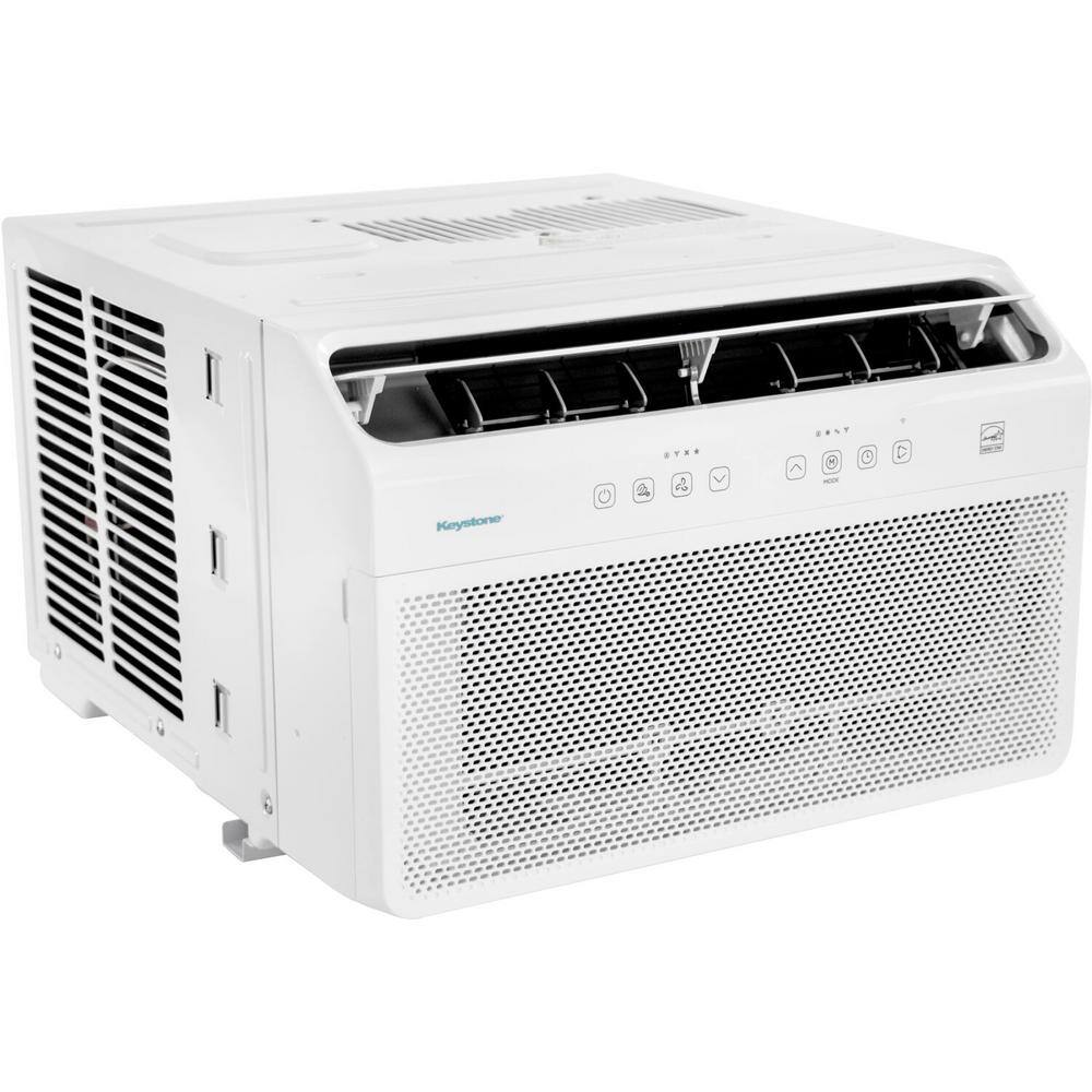 Keystone KSTAW12INV-HC 12,000 BTU (DOE) 115-Volt Window Mounted Inverter Air Conditioner with Heater and Remote Control0