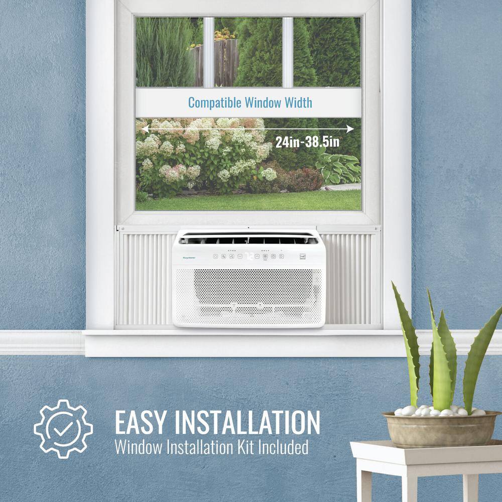 Keystone KSTAW12INV-HC 12,000 BTU (DOE) 115-Volt Window Mounted Inverter Air Conditioner with Heater and Remote Control1