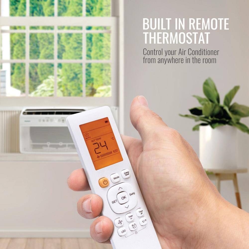 Keystone KSTAW12INV-HC 12,000 BTU (DOE) 115-Volt Window Mounted Inverter Air Conditioner with Heater and Remote Control6