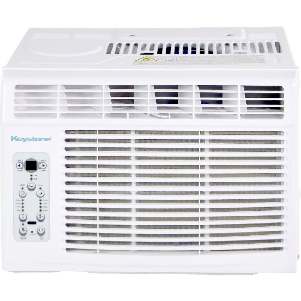 Keystone KSTAW14CE 14,500 BTU 115V Window Air Conditioner Cools 650 Sq. Ft. with Dehumidifier and Smart Remote Control in White Keystone KSTAW14CE 14,500 BTU 115V Window Air Conditioner Cools 650 Sq. Ft. with Dehumidifier and Smart Remote Control in White