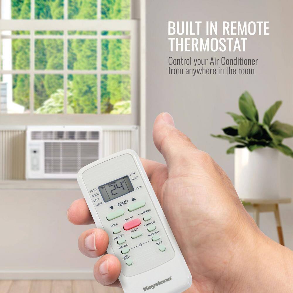 Keystone KSTAW14CE 14,500 BTU 115V Window Air Conditioner Cools 650 Sq. Ft. with Dehumidifier and Smart Remote Control in White8