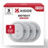 Kidde 21031468 10-Year Battery Powered Smoke Detector with Photoelectric Sensor (3-Pack)