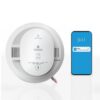 Kidde 21033276 Hardwired Ring App Enabled Smart Smoke Detector with AA Backup Battery, Voice Alerts, Interconnected Alarm
